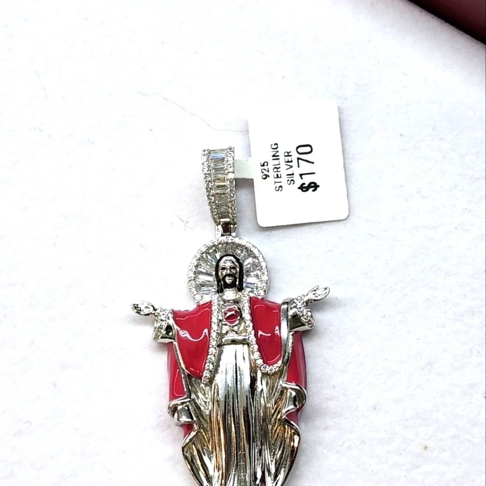 Faithful Jesus Pendant – 925 Sterling Silver, Brand New - Picture 2 of 4